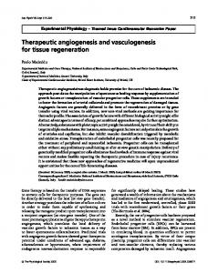 Therapeutic angiogenesis and vasculogenesis ... - Wiley Online Library