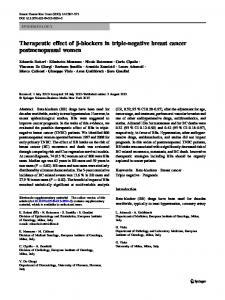 Therapeutic effect of b-blockers in triple-negative ...