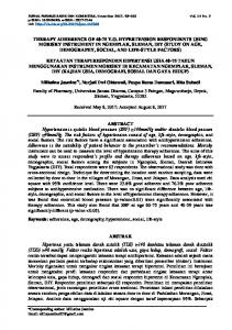 therapy adherence of 40-75 yo hypertension respondents ... - Neliti