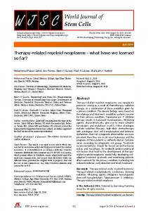 Therapy-related myeloid neoplasms