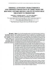 thermal activation characteristics and ... - Geochronometria