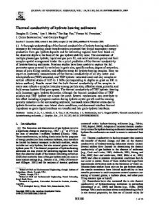 Thermal conductivity of hydrate-bearing sediments - CiteSeerX