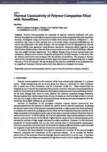 Thermal Conductivity of Polymer Composites Filled with ... - Preprints.org