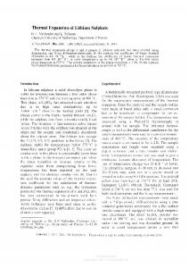 Thermal Expansion of Lithium Sulphate