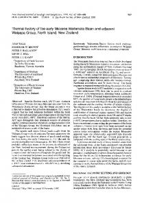 Thermal history of the early Miocene Waitemata Basin and ... - CiteSeerX