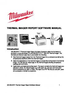 THERMAL IMAGER REPORT SOFTWARE MANUAL - Milwaukee Tool