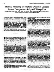 Thermal Modeling of Terahertz Quantum-Cascade Lasers - IEEE Xplore