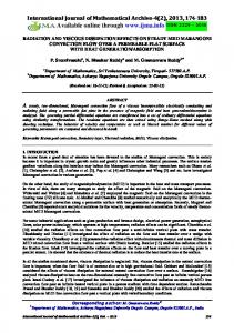 Thermal Radiation and viscous dissipation effects on