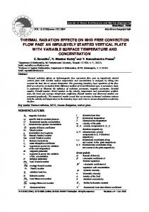 thermal radiation effects on mhd free convection flow past an ...