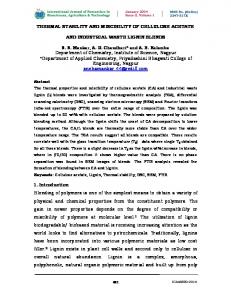 THERMAL STABILITY AND MISCIBILITY OF