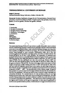 Thermochemical Conversion of Biomass