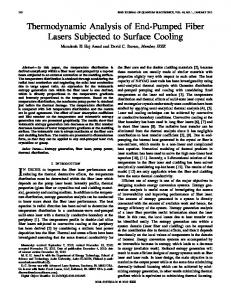 Thermodynamic Analysis of End-Pumped Fiber Lasers ... - IEEE Xplore