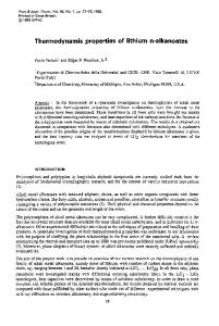 Thermodynamic properties of lithium n-alkanoates - iupac