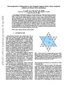 Thermodynamics of Ising spins on the Triangular Kagome Lattice ...