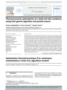 Thermoeconomic optimization of a shell and tube ... - Semantic Scholar