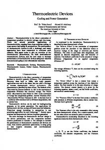 Thermoelectric Devices - arXiv