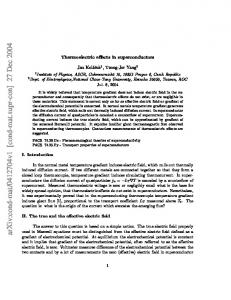 Thermoelectric effects in superconductors