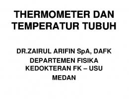 THERMOMETER DAN TEMPERATUR TUBUH