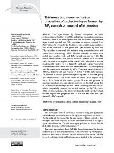 Thickness and nanomechanical properties of ... - Lume - UFRGS