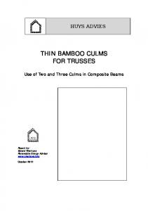 Thin Bamboo Culms for Trusses