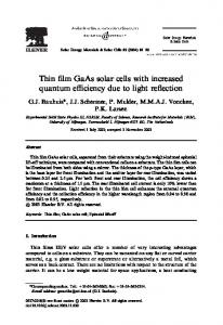 Thin film GaAs solar cells with increased quantum efficiency due to ...