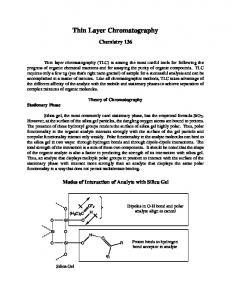 Thin layer chromatography (TLC)