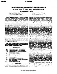 Third Harmonic Injection Based Nonlinear Control of ... - IEEE Xplore