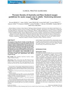 Thoracic Society of Australia and New Zealand ... - Wiley Online Library