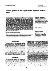 Thoracic Splenosis - KoreaMed Synapse