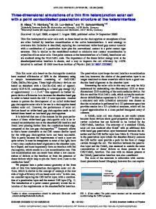 Three-dimensional simulations of a thin film heterojunction solar cell