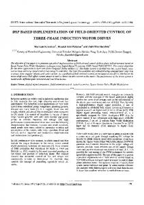 three-phase induction motor drives - Universiti Teknikal Malaysia ...