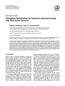 Throughput Optimization via Cooperative Spectrum Sensing with ...