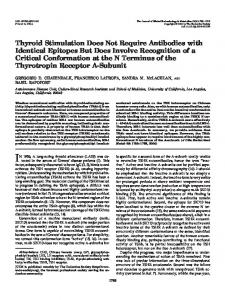 Thyroid Stimulation Does Not Require Antibodies ... - Oxford Journals