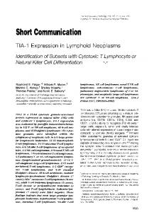 TIA-1 expression in lymphoid neoplasms. Identification of subsets with ...