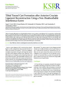 Tibial Tunnel Cyst Formation after Anterior Cruciate ... - CiteSeerX