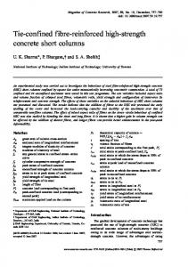 Tie-confined fibre-reinforced high-strength concrete short columns