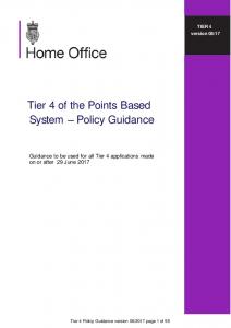 Tier 4 Policy Guidance