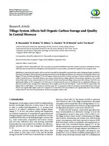 Tillage System Affects Soil Organic Carbon Storage and Quality in ...