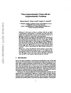 Time-Approximation Trade-offs for Inapproximable Problems