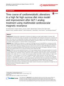 Time course of cardiometabolic alterations in a