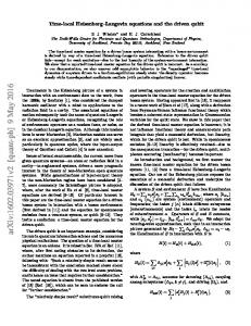 Time-local Heisenberg-Langevin equations and the driven qubit