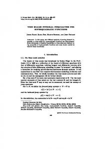 TIME SCALES INTEGRAL INEQUALITIES FOR ... - CiteSeerX