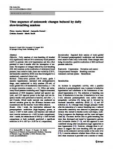 Time sequence of autonomic changes induced by