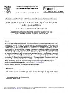 Time Series Analysis of Spatial Variability of Soil ... - Science Direct