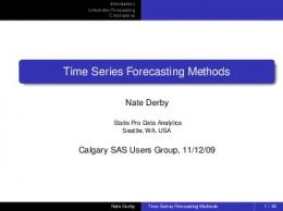 Time Series Forecasting Methods - Semantic Scholar