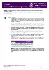 Timekeeper Form (Exam Supervisor)