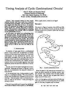 Timing Analysis of Cyclic Combinational Circuits