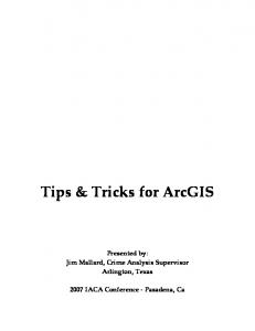 Tips & Tricks for ArcGIS