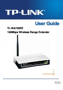 TL-WA730RE User Guide - TP-Link