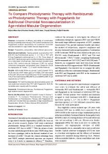 To Compare Photodynamic Therapy with ... - Jaypee Journals